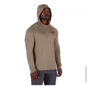 Milwaukee Men’s WORKSKIN Hooded Sun Shirt XL Sandstone New Long Sleeve Workwear